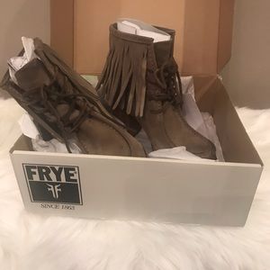 Frye Fringed Booties